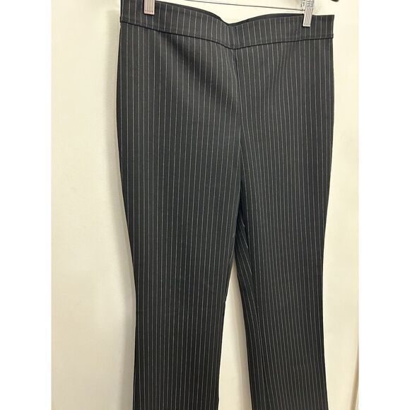 Max Studio Classic Black Pinstripe Dress Professional Work Trousers Bootcut - Picture 3 of 5